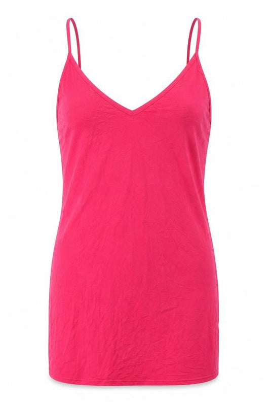 PRETTYLITTLETHING Womens Red  Viscose Camisole Blouse Size 10 V-Neck
