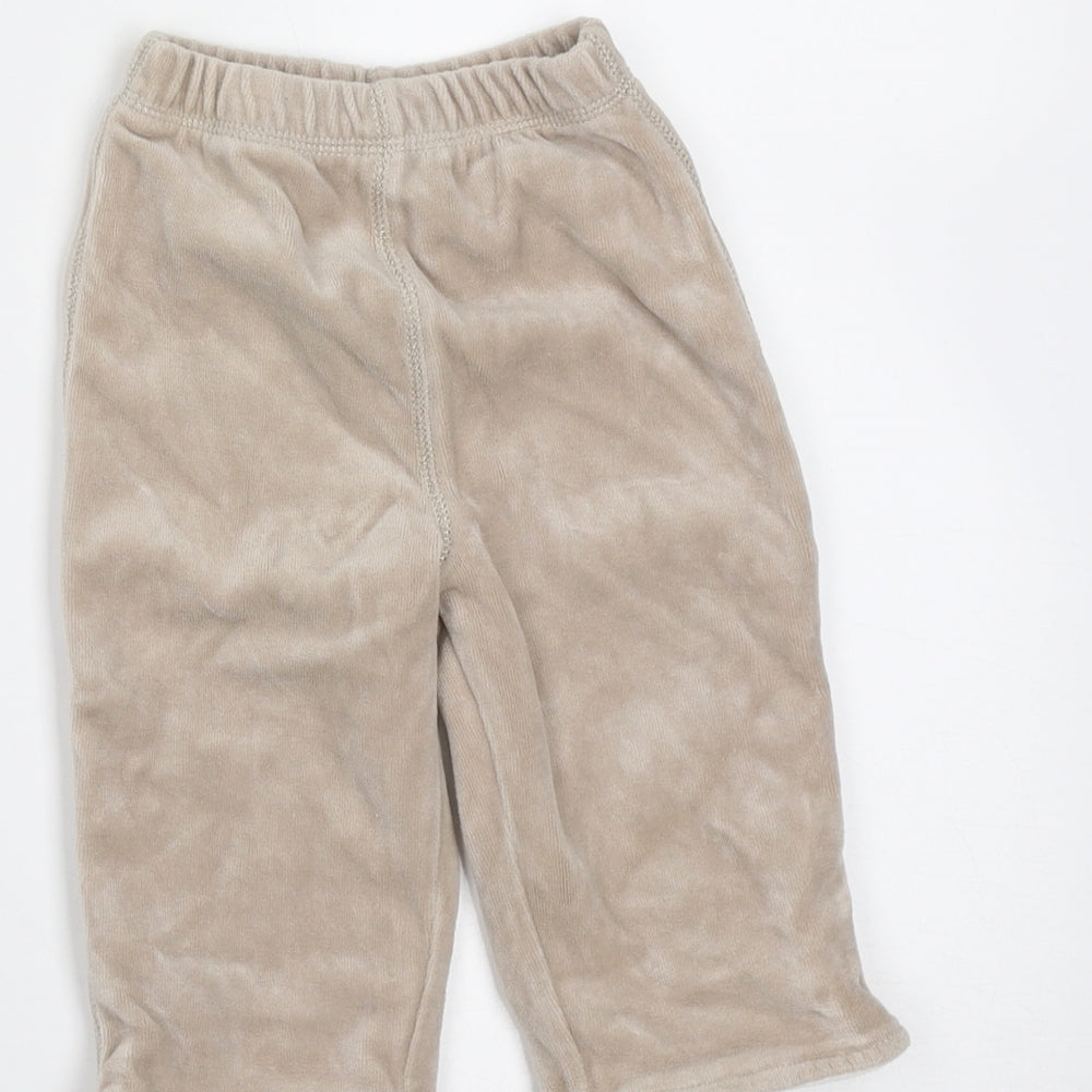 George Girls Beige  Polyester  Trousers Size 3-6 Months