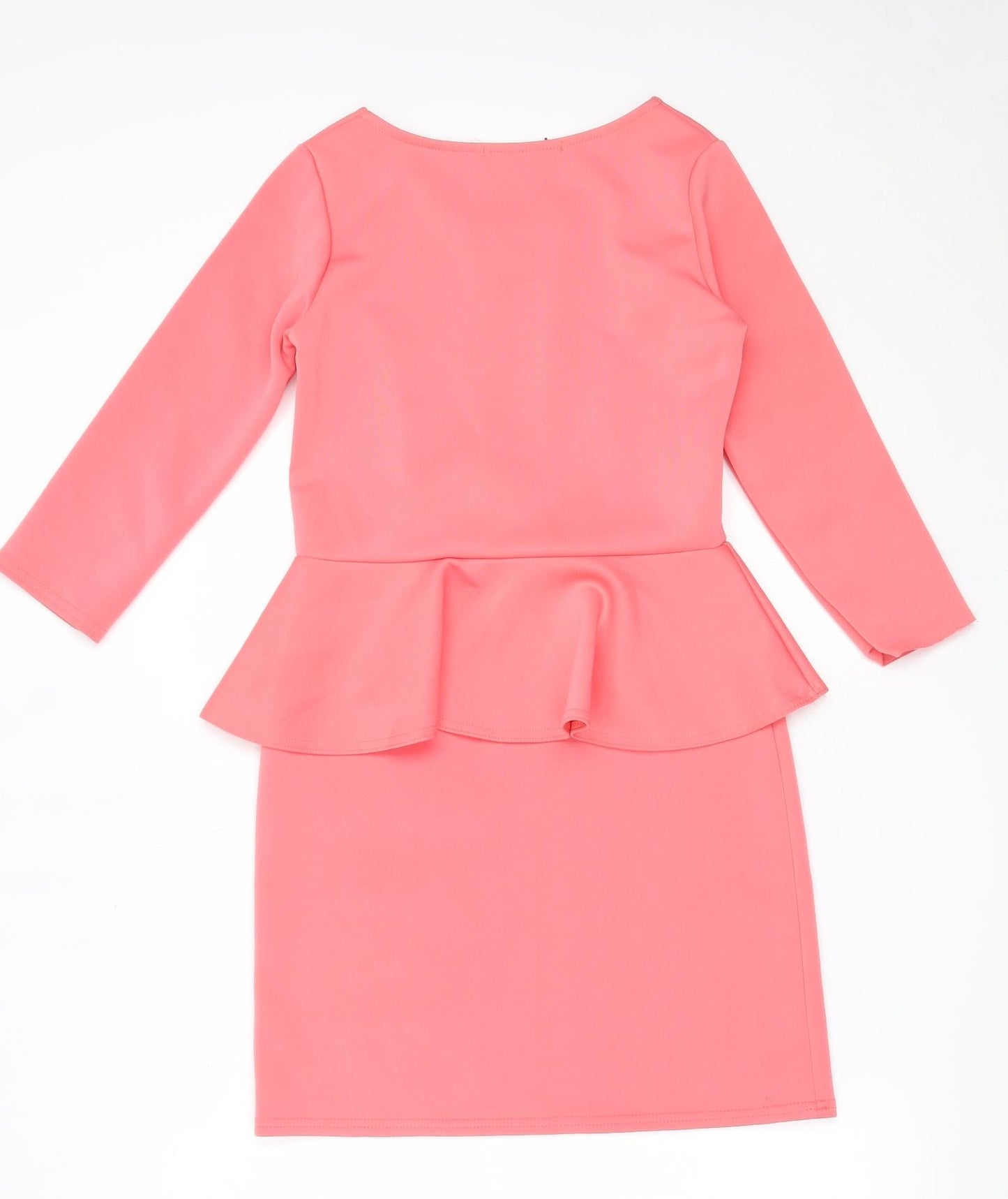 Boohoo Womens Pink  Polyester Shift  Size 10  Round Neck