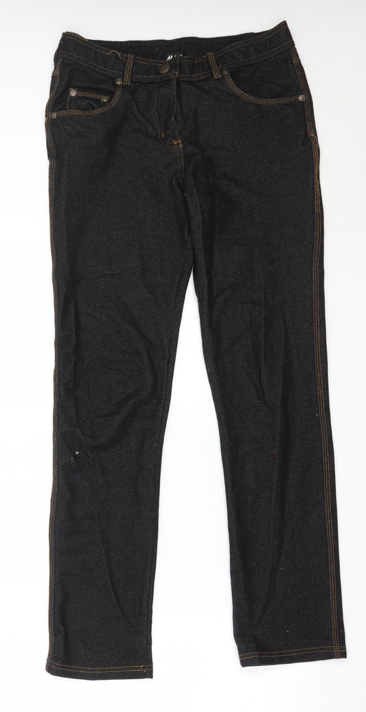 Malaika Womens Black  Cotton Skinny Jeans Size 10 L29 in Regular