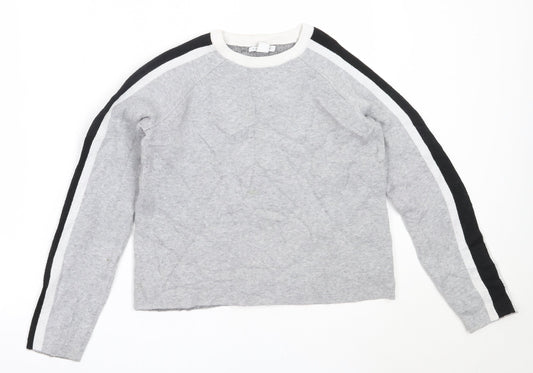 Primark Girls Grey Round Neck  Polyester Pullover Jumper Size 13-14 Years