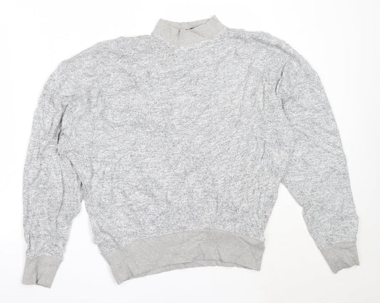 Topshop Womens Grey High Neck  Viscose Pullover Jumper Size 8
