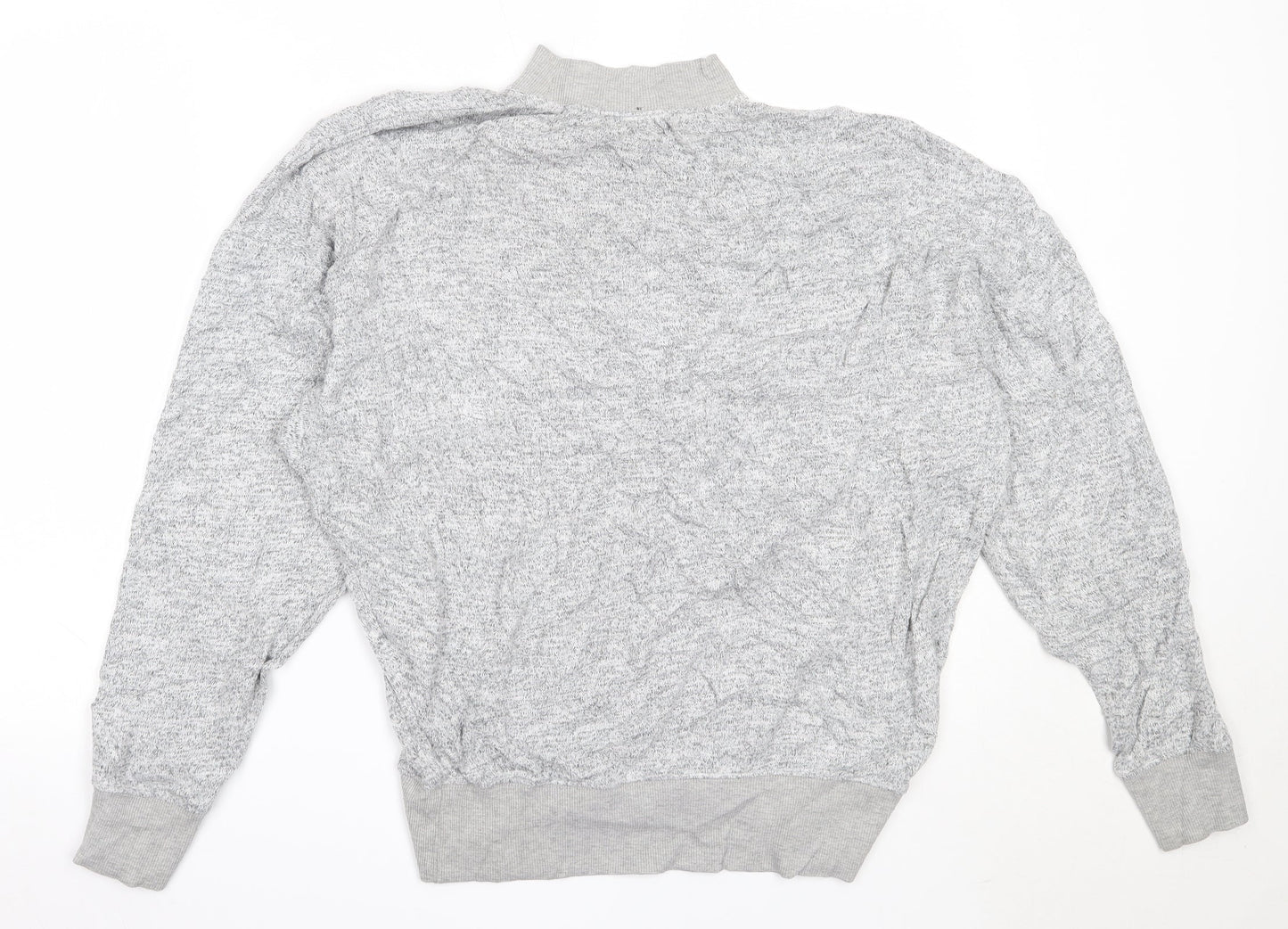 Topshop Womens Grey High Neck  Viscose Pullover Jumper Size 8