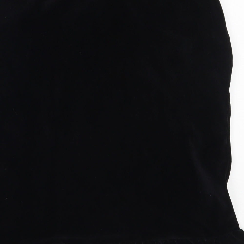 TU Womens Black  Cotton Straight & Pencil Skirt Size 10