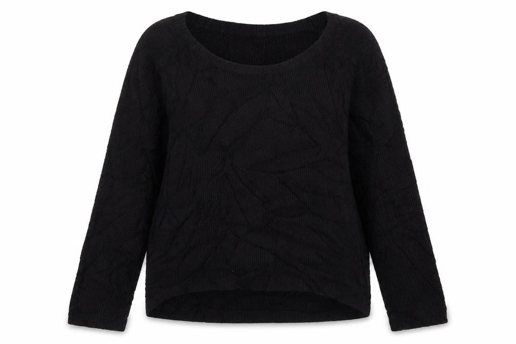 H&M Womens Black  Acrylic Pullover Sweatshirt Size M