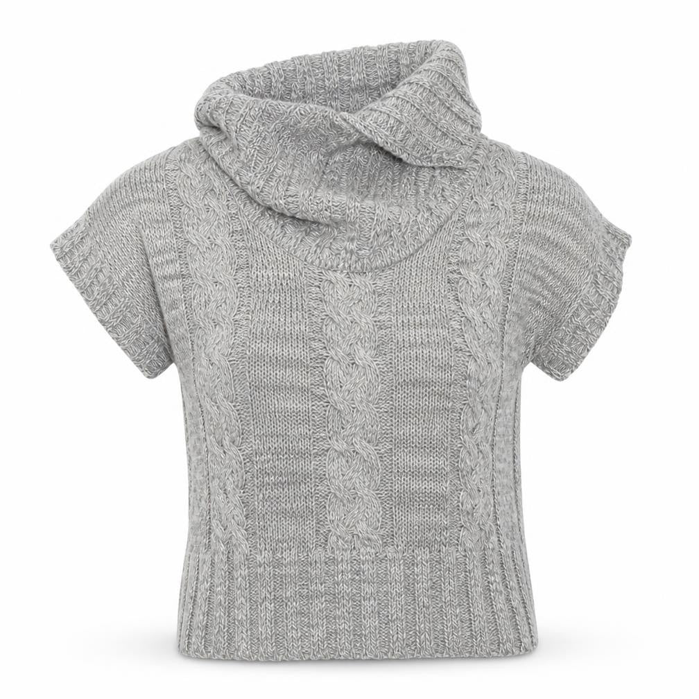 Marshmallow Womens Grey Roll Neck  Acrylic Pullover Jumper Size M