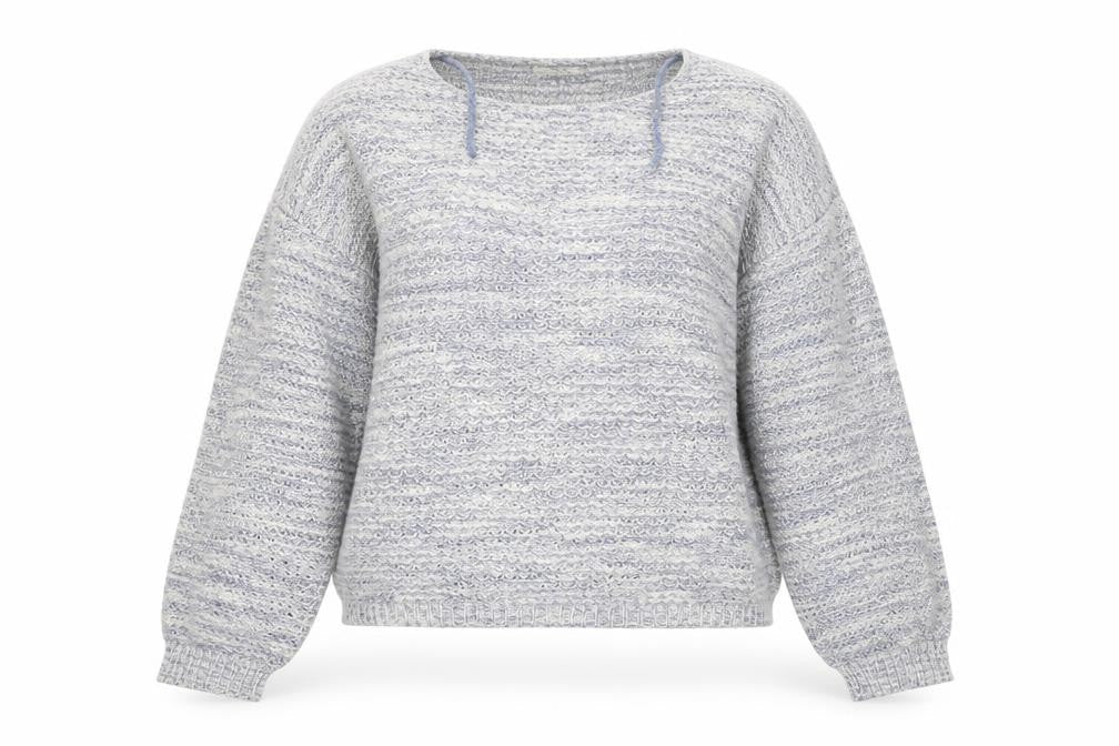 Papaya Womens Blue Round Neck  Acrylic Pullover Jumper Size L