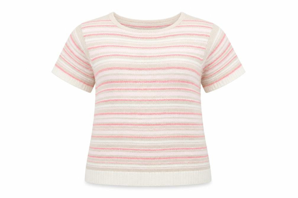 Berkertex Womens Multicoloured Round Neck Striped Acrylic Pullover Jumper Size 14