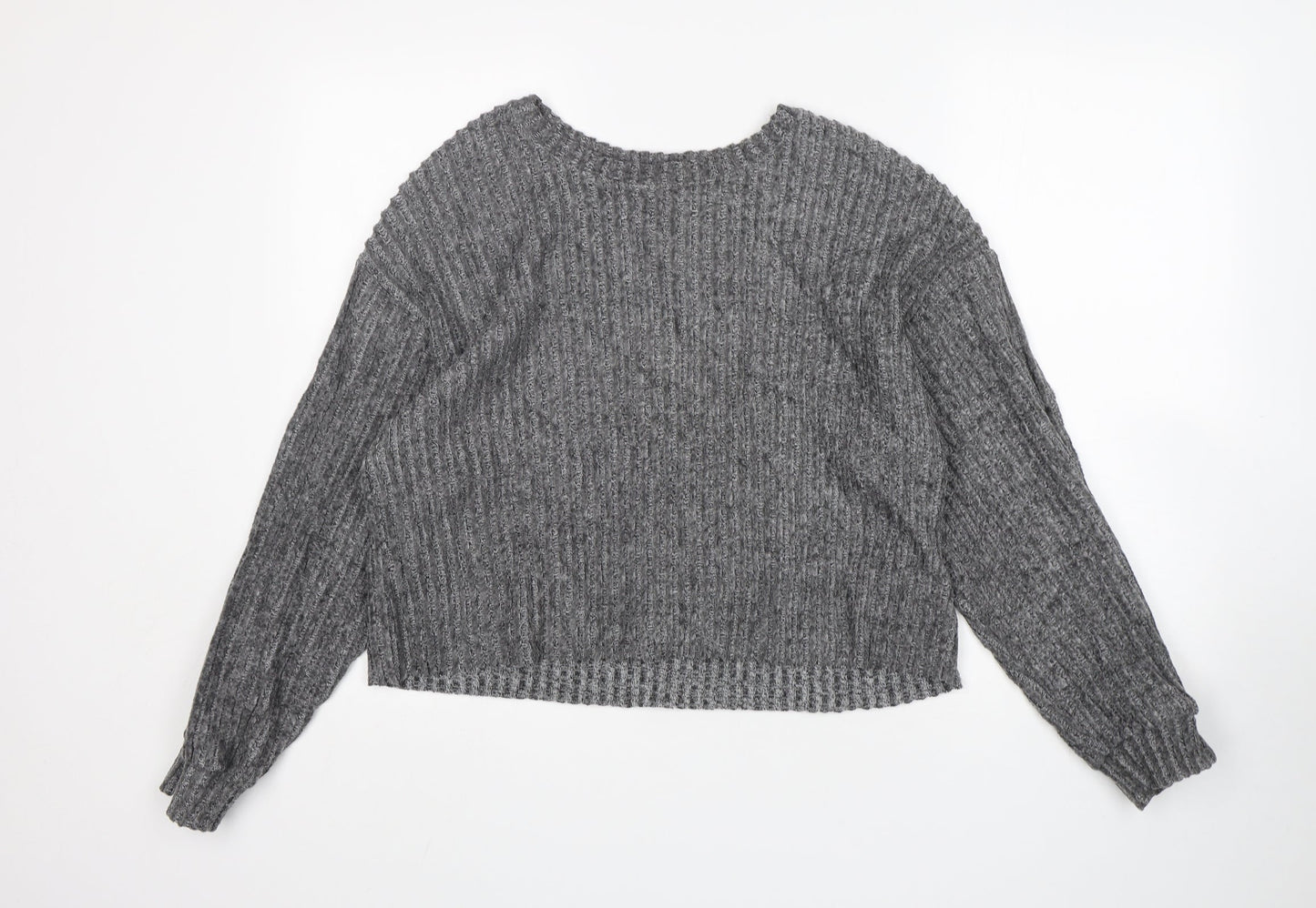 Zara Womens Grey Round Neck   Pullover Jumper Size S