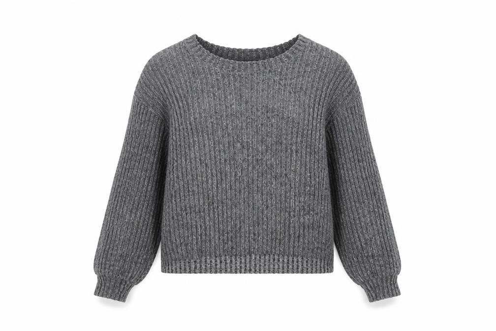 Zara Womens Grey Round Neck   Pullover Jumper Size S