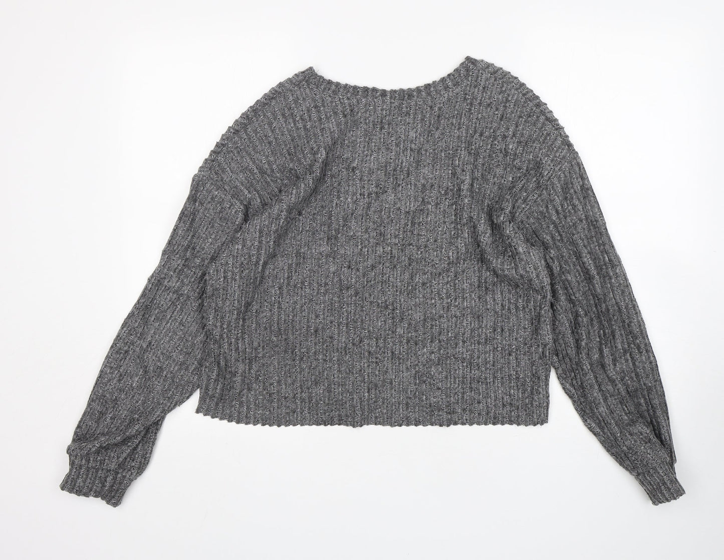 Zara Womens Grey Round Neck   Pullover Jumper Size S