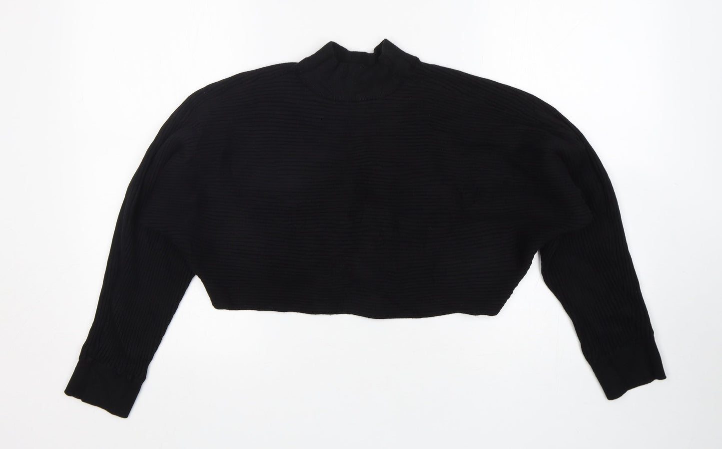 New Look Womens Black Mock Neck  Polyamide Pullover Jumper Size L