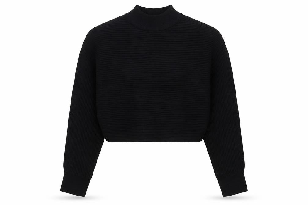 New Look Womens Black Mock Neck  Polyamide Pullover Jumper Size L