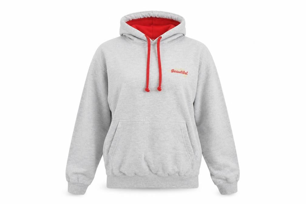 Awdis Womens Grey  Cotton Pullover Hoodie Size S
