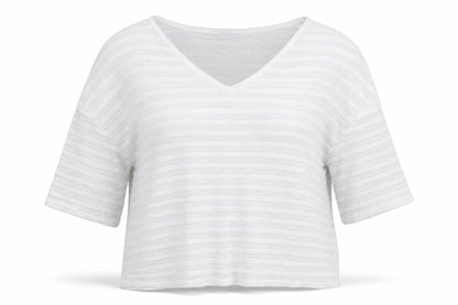 Next Womens White V-Neck  Polyester Pullover Jumper Size 12