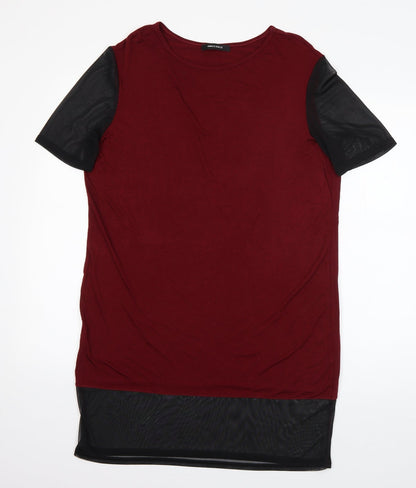 Preloved Innocense Womens Red  Viscose Basic T-Shirt Size 12 Round Neck - Front
