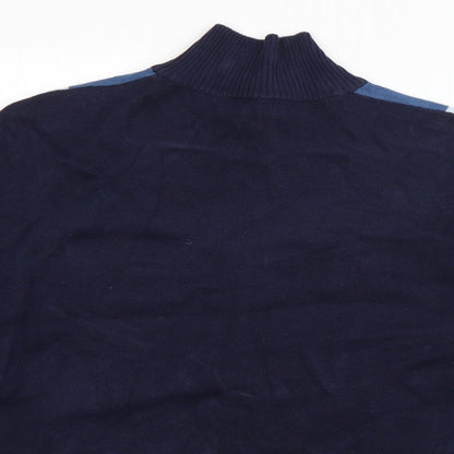 George Mens Black   Pea Coat Coat Size L  Button