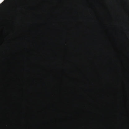 George Mens Black   Pea Coat Coat Size L  Button
