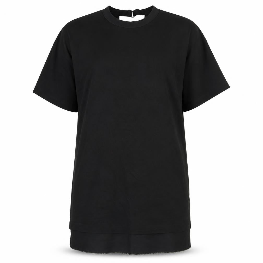 Sparkle & Fade Womens Black  Cotton T-Shirt Dress  Size M  Round Neck Pullover