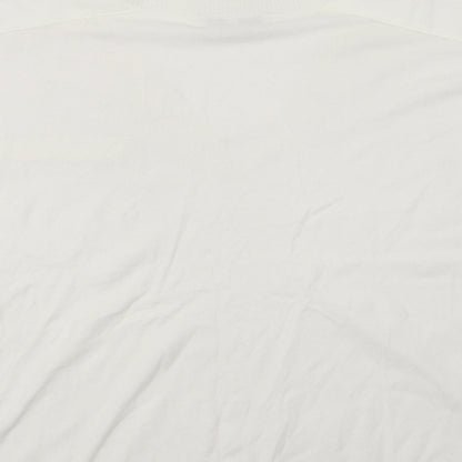 Next Womens White V-Neck  Viscose Pullover Jumper Size L