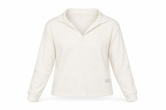 SHEIN Womens White Collared  Polyester Pullover Jumper Size L