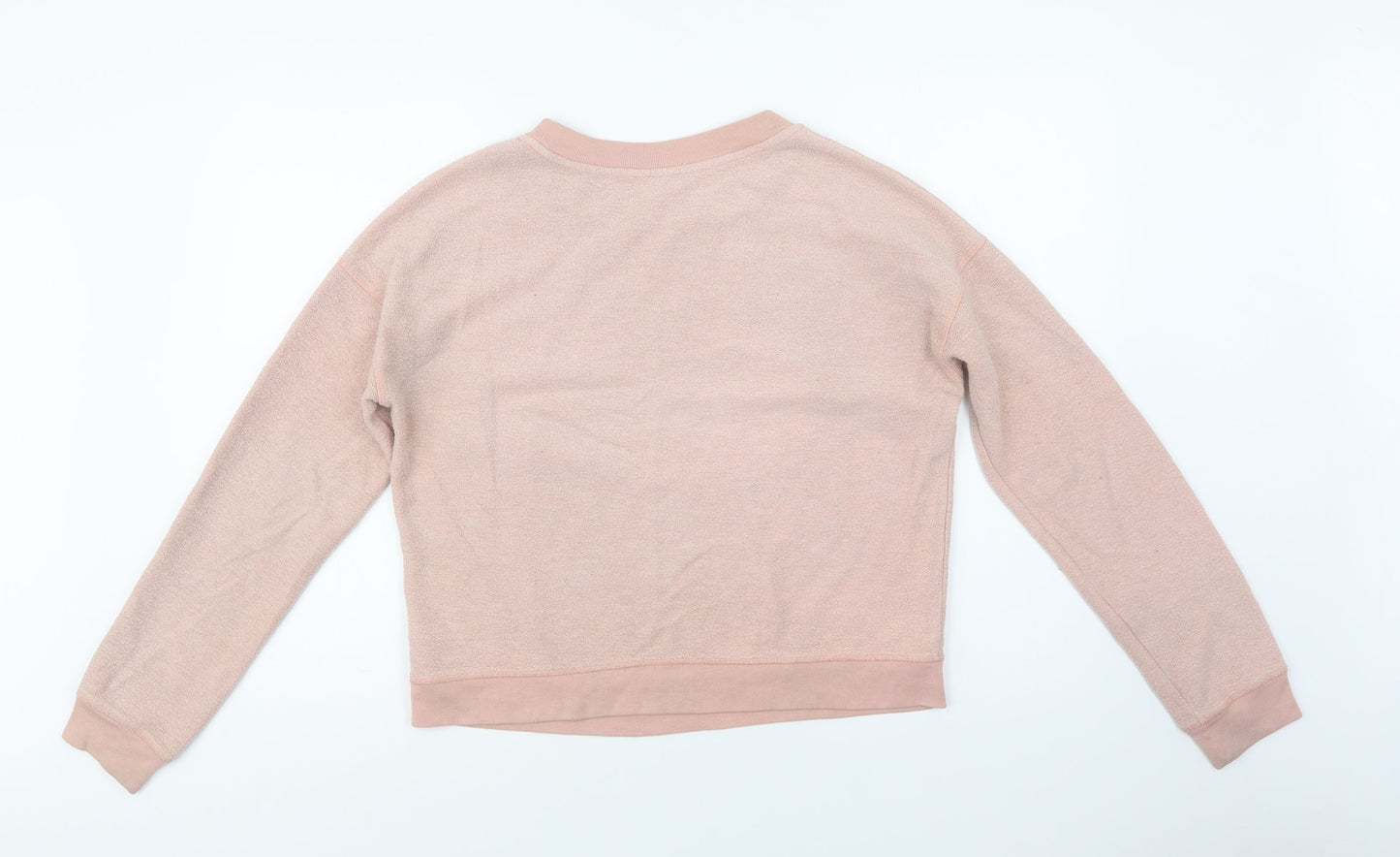 Topshop Womens Pink  Cotton Pullover Sweatshirt Size 6