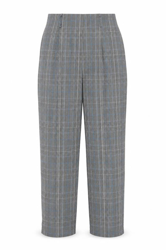 PRETTYLITTLETHING Womens Gold Check Polyester Dress Pants Trousers Size 10 L30 in Regular Zip