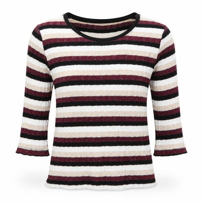FF Girls Multicoloured Round Neck Striped Polyester Pullover Jumper Size 10-11 Years  Pullover