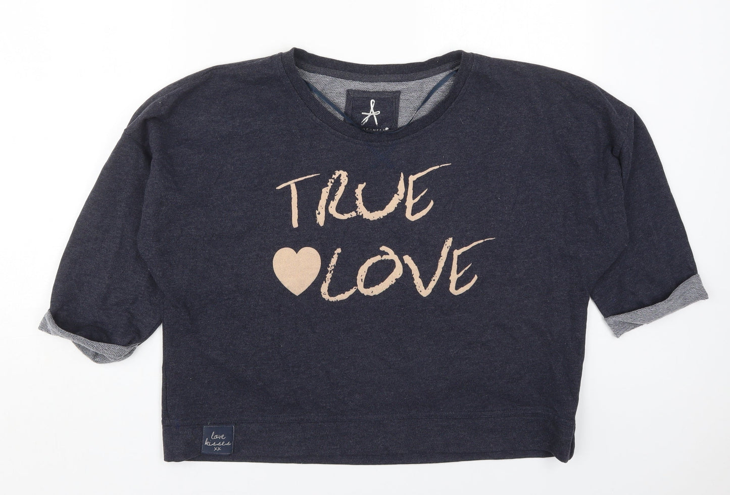 Atmosphere Womens Blue  Cotton Pullover Sweatshirt Size 18  Pullover - True Love