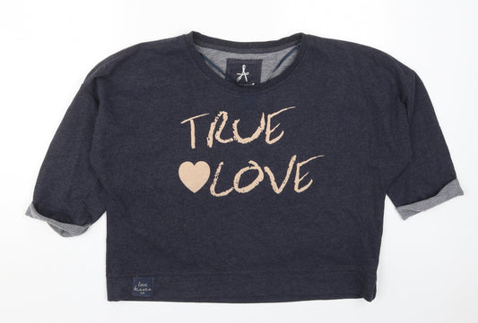 Atmosphere Womens Blue  Cotton Pullover Sweatshirt Size 18  Pullover - True Love