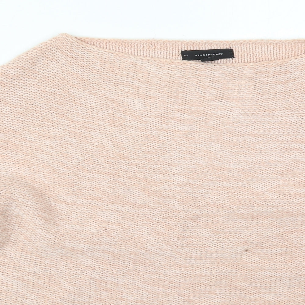 Atmosphere Womens Pink Round Neck  Acrylic Pullover Jumper Size 14