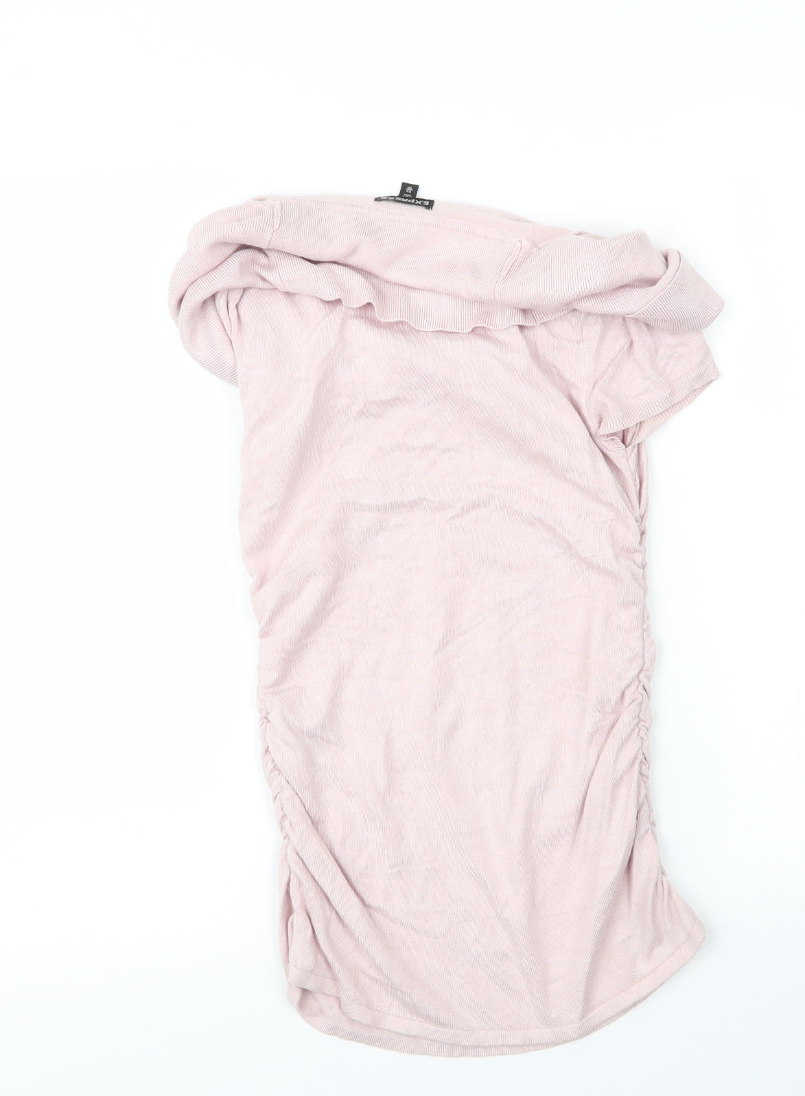 Express Womens Pink  Nylon Basic Blouse Size XS Cowl Neck