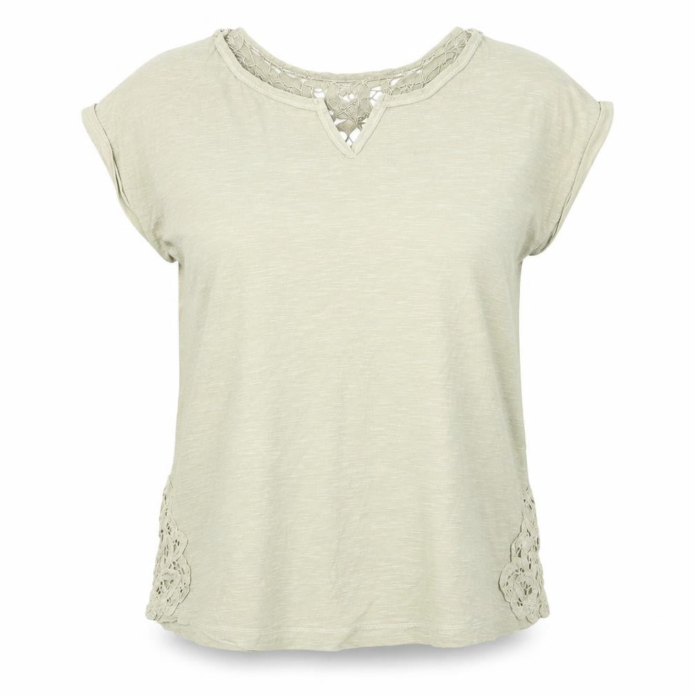 NEXT Womens Green  Cotton Basic T-Shirt Size 12 Round Neck