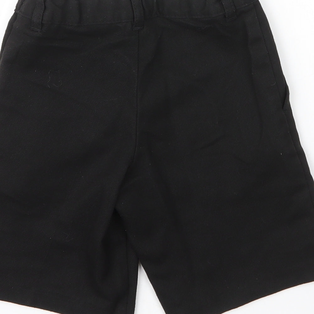 George Boys Black  Viscose Bermuda Shorts Size 5 Years  Regular Zip