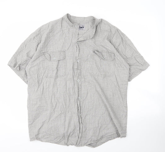 Jeans Yur Barceona Mens Grey  Cotton  Button-Up Size XL Round Neck Button