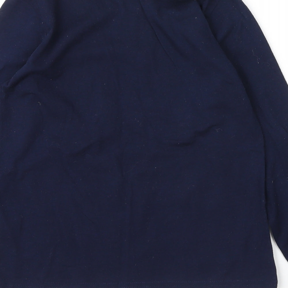 Hullabaloo Boys Blue  Cotton Basic T-Shirt Size 9 Years Round Neck