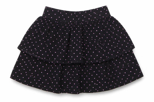 George Girls Black  Cotton A-Line Skirt Size 7 Years  Regular