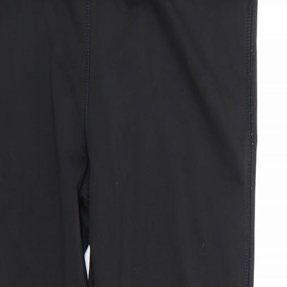WorkOut Womens Black  Polyester Compression Leggings Size S L24 in Regular