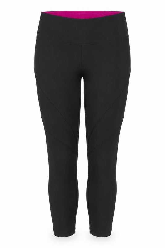 Soluxe Womens Black  Polyester Compression Leggings Size M L23 in Regular
