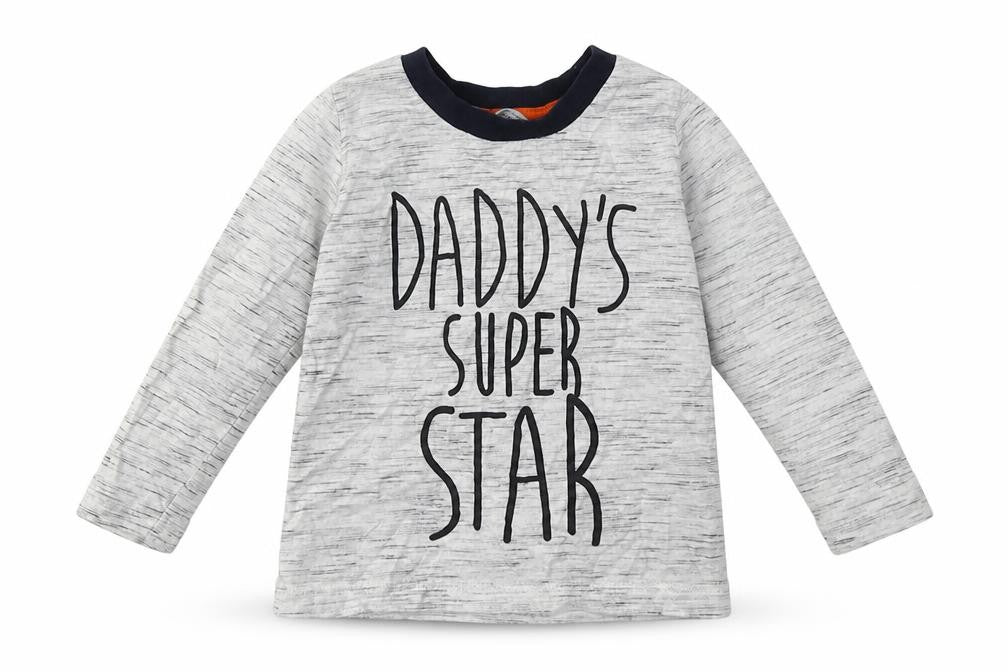 Primark Boys Grey  Cotton Basic Casual Size 12-18 Months Crew Neck Pullover - daddys superstar
