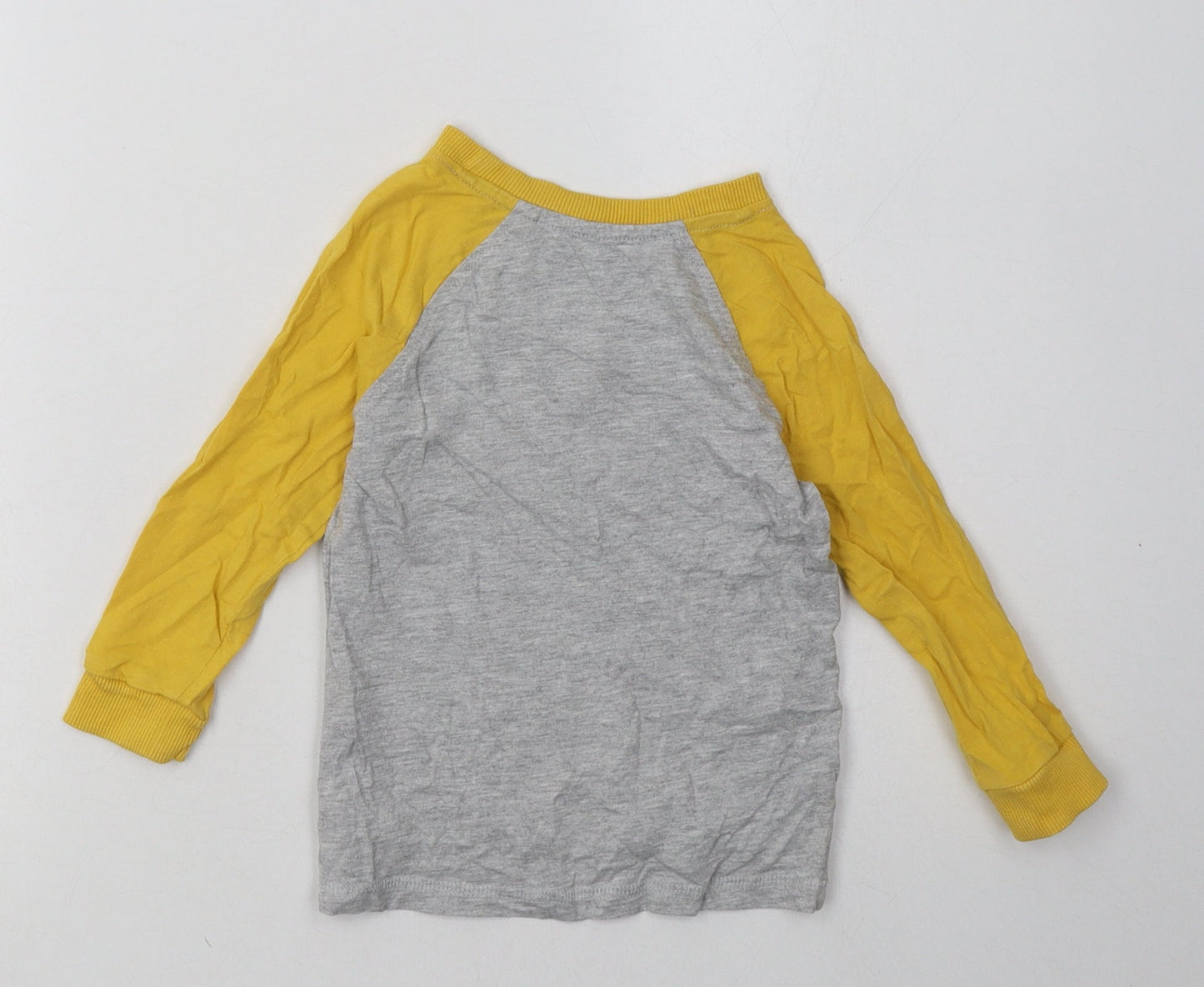 George Boys Yellow  Cotton Basic Casual Size 2 Years Crew Neck Pullover