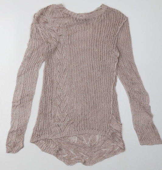NEXT Womens Pink  Viscose Pullover Sweatshirt Size 10  Pullover