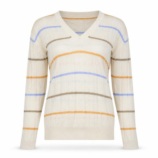 Marks and Spencer Womens Beige Striped Viscose Pullover Sweatshirt Size S  Pullover