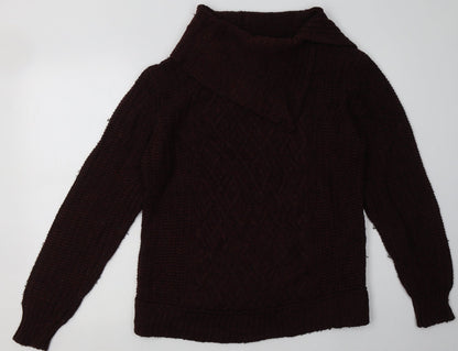H&M Womens Red Argyle/Diamond Acrylic Pullover Sweatshirt Size M  Pullover