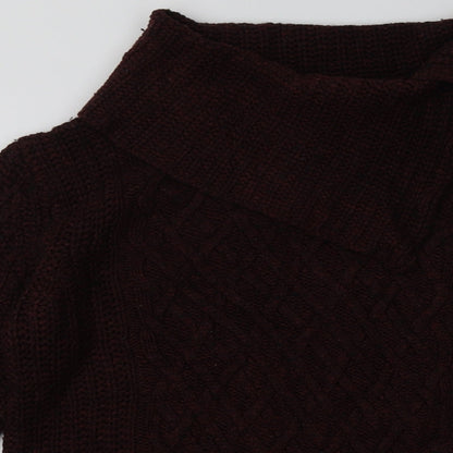 H&M Womens Red Argyle/Diamond Acrylic Pullover Sweatshirt Size M  Pullover