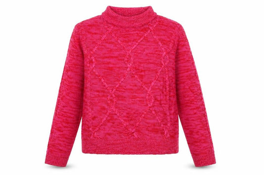 Matalan Womens Pink Argyle/Diamond Acrylic Pullover Sweatshirt Size L  Pullover