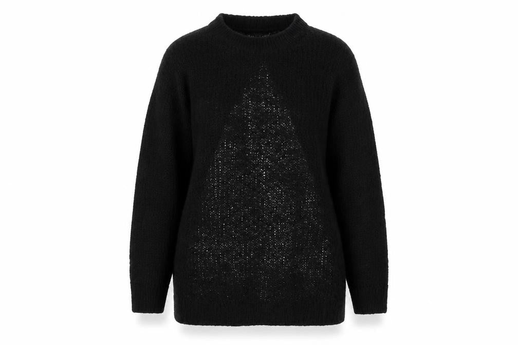 SheIn Womens Black  Acrylic Pullover Sweatshirt Size L  Pullover
