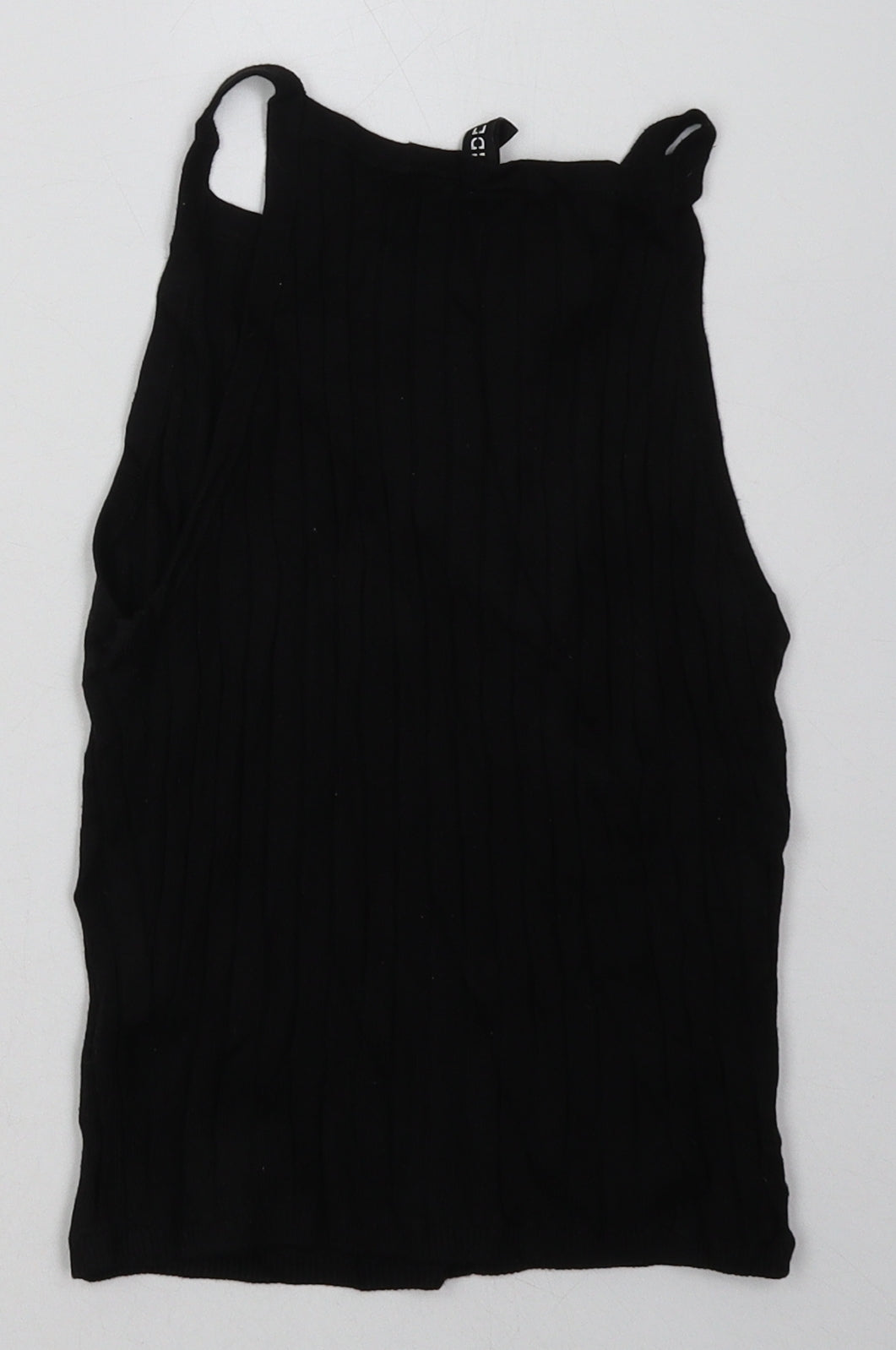 H&M Womens Black  Acrylic Cropped Tank Size XS Square Neck