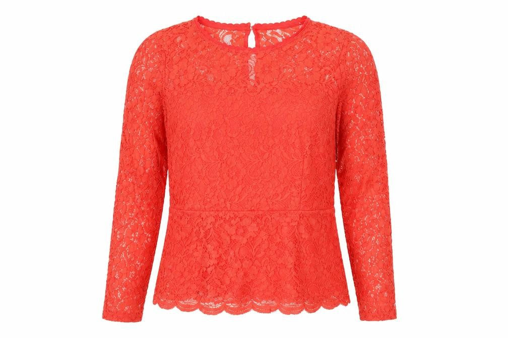 Oasis Womens Pink  Viscose Basic Blouse Size M Crew Neck