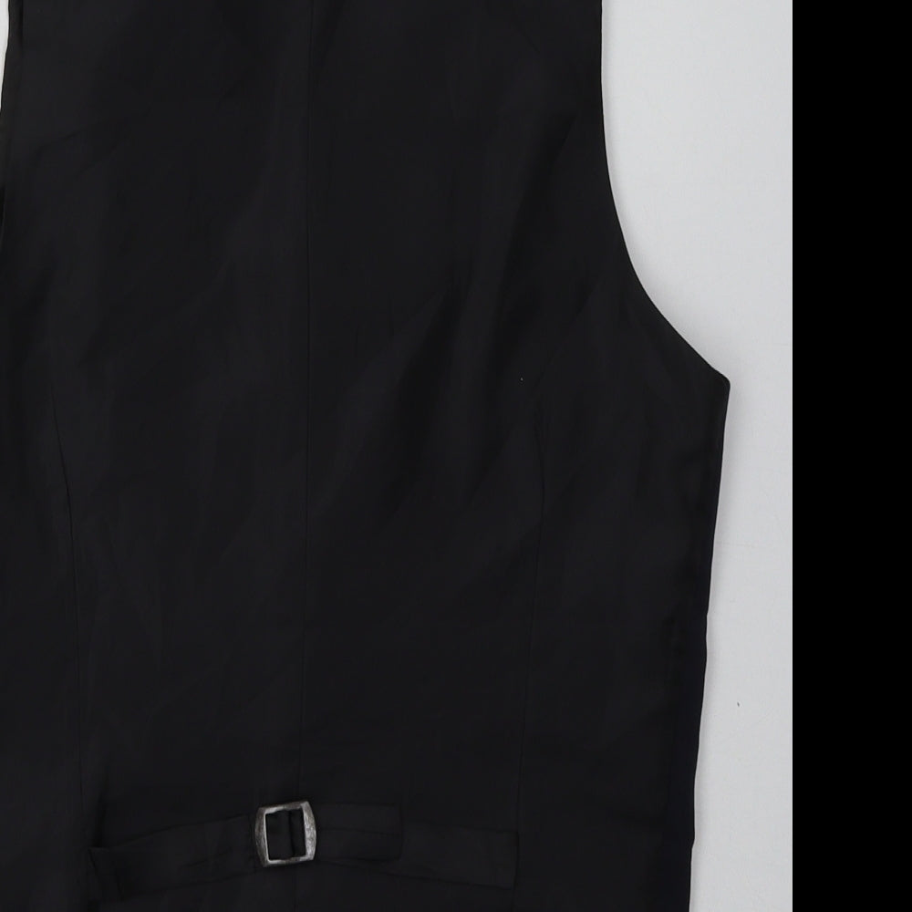 ASOS Mens Blue  Polyester Jacket Suit Waistcoat Size 36